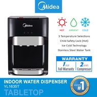 Midea Water Dispenser Tabletop Hot Normal Cold Desktop Water Purifiier Midea Model 1635 / 1631 - 4 S
