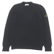 สภาพดีเยี่ยม □ เสื้อสเวตเตอร์แขนยาวปักโลโก้ STONE ISLAND 24AW 8115508A3 สีดำ ไซส์ M สินค้าแท้สำหรับผ
