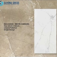 Granit lantai/dinding 60x120 SavonaGress,Carara white GRADE 1