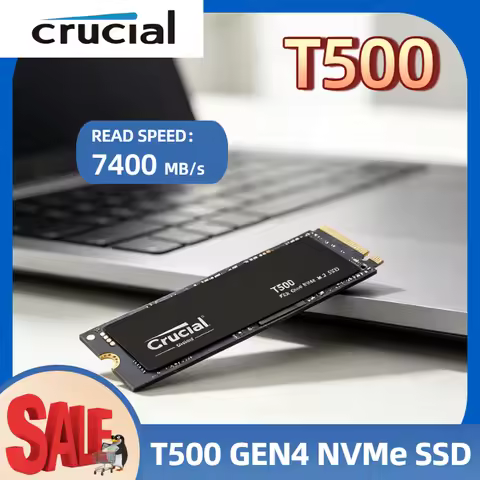 Crucial T500 500GB 1TB PCIe Gen4 NVMe M.2 SSD 7300MB s Internal Gaming Drive for Desktop Laptop OEM