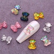 Bear Charm decorates nails, super cute nails