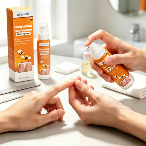 Ximonth Bee Venom Nail Spray Restore Gray Nail Onychomycosis Paronychia Removal Smooth Damaged Nails