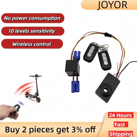 Universal 29-68V Electric Scooter Anti-Theft Security Alarm with EC5 Connector, Compatible with KUKI