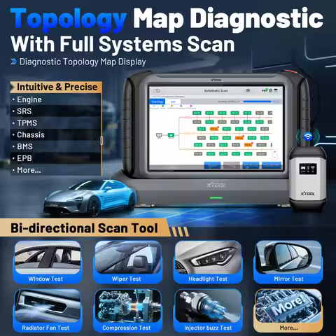 XTOOL InPlus IP919PRO Full Set Car Diagnostic Tool with KC501 KS01 SK-1 M822 Key Programmer ECU Prog
