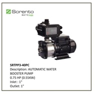 Sorento SRTPP3-40PC SUS304 Automatic Water Booster Pump 0.75HP