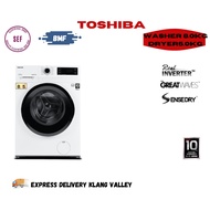 [DELIVERY KL, KLANG VALLEY ONLY] TOSHIBA FRONT LOAD WASHER DRYER 8KG WASHER 5 KG DRYER TWD-BK90S2M