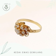 [Kedai Emas Gemilang] 200732 {YS} Vintage Diamond Gold Ring (15)(2.45G) [835 Gold]