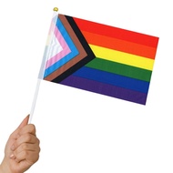 Mobile Flag New Inclusive Transgerder Rainbow Colorful LGBT LGBTQ PRIDE Hand Waver
