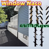 ONE PAIR TINGKAP NACO BLADE / SILVER WINDOW LOUVRE / SINGLE DOUBLE LOUVER / NAKO TINGKAP CERMIN / LO