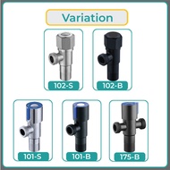 Bathroom Faucet Sink Black Silver Valve Tap Paip Sinki Dapur Angle Valve One Way Two Way Right Angle