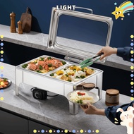 LIGHT Chafing Dish Buffet Set, with Transparent Hydraulic Lid 6/9L Buffet Stove,  Stainless Steel Bu
