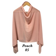 ￼Elastic Band Chiffon Shawl Ready Stock
