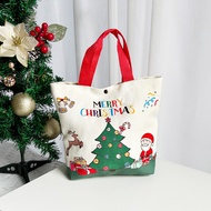 Christmas Gift Bag Gift Bag Canvas Bag Christmas Eve Small Tote Bag Candy Apple Handheld Packaging W