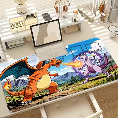 Pokemon Charizard vs Mewtwo TCG Playmat Large Gaming Mouse Pad Desk Mat