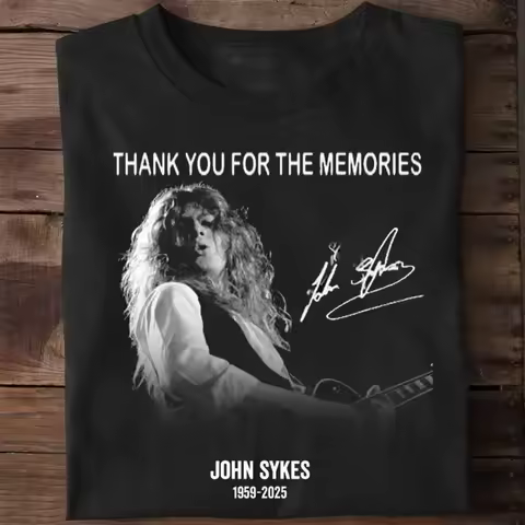 Thank You For The Memories John Sykes 1959 2025 BLUE MURDER T shirt TMB4682