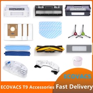 For Ecovacs T9 Parts of Filter Side&Roller Brush Mop Pad for Ecovacs Deebot Ozmo T8 T9 Vacuum Cleane