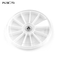 Round Plastic Container Jewelry Accessories Storage Box 12 Slots - C-12