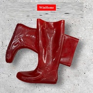 Short boots with red body and red sole, size 35-43, wading boots, work boots, mud