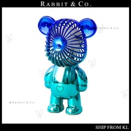R&amp;C Mini Bear Electric USB Fan Multi-purpose Cartoon Gradient Bear Table Handheld Decoration USB Fan