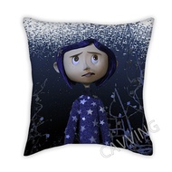 Coraline 3D printed polyester decorative throw pillowcase square zipper pillowcase gift pillowcase  