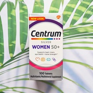 เซนทรัม วิตามินรวม สำหรับผู้หญิงวัย 50 ปีขึ้นไป Silver® Women 50+ Multivitamin & Minerals 100 Tablet