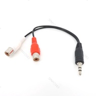 18cm Dual RCA Audio Cable to 3.5mm Stereo 3pole Jack Male to 2 RCA Female plug connector RCA Convert