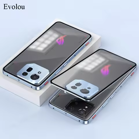 Alloy Metal Lens Protection Case For ASUS Rog Phone 8 Pro Transparent Tempered Glass Hard Shockproof