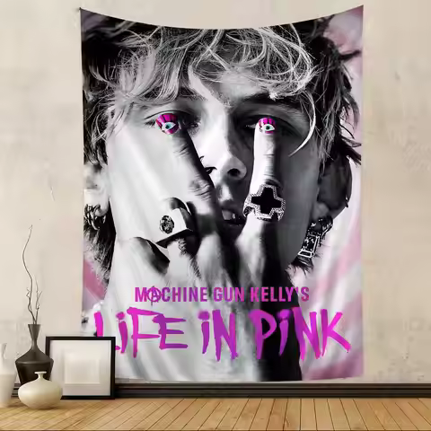 Rapper MGK M-Machine Gun K-Kelly DIY Wall Tapestry Art Science Fiction Room Home Decor Wall Art Deco