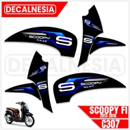 Scoopy PGM FI 2016 2015 2014 2013 Old Motorcycle Striping Stickers Simple List Cool Modification Var