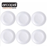 ♞Onhand Arcopal  Large White 6pcs Opal dinner plates Microwavable Tempered glass