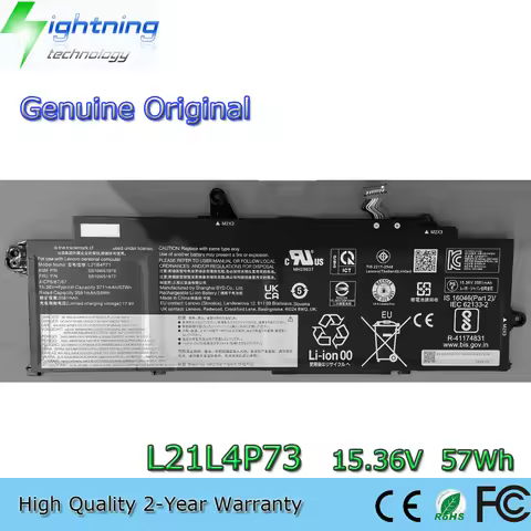 New Genuine Original L21L4P73 15.36V 57Wh Laptop Battery for Lenovo Thinkpad T14s Gen 3 GEN 3 21BR G