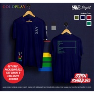 kaos band/ COLDPLAY X&Y T-SHIRT/ Latest COLDPLAY BAND T-SHIRT/ COLDPLAY Fan T-SHIRT/ Travel Coldplay