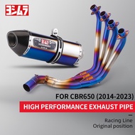 Motorcycle Exhaust System Slip On 51mm Muffler For Honda CB650F CB650R CBR650 CBR650F 2014 - 2024
