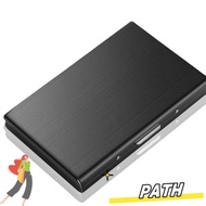 PA-HOME Credit Card Holder, Anti RFID Slim ID Cardholder, Fashion Stainless 6/10 Slots Debit Box Tra