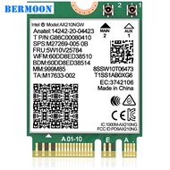 Bermoon WiFi 6E Wireless Card Intel AX210 NGW Ax200 Bluetooth 5.3 Tri-Band 5400Mbps Network Adapter 