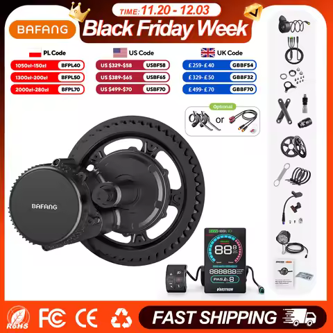Bafang 36V 48V 500W BBS02B Mid Drive Motor Bike Electric Bicycle Conversion Kits 8fun M315 Fit for B