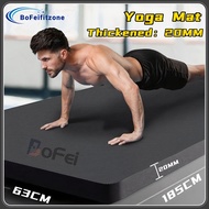 Thickened 20MM Yoga Mat Exercise Mat Yoga Matt For Workout Dance Mat 183CM X 61CM With Strap And Bag