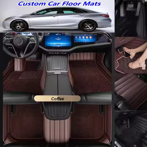 5D Custom Car Floor Mats For Lexus LS LS350 LS400 LS430 LS460 LS500 LS500h Auto Carpets Double Layer