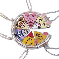 Crazy 6Pcs Magnet Necklace Attract Pizza Pendant Chains Couple Friendship Jewelry