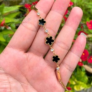 Rantai Tangan Emas Suasa Bunga Sadur Gold Plated Pendent Bracelet