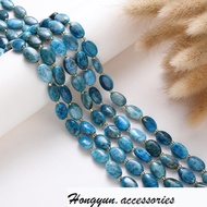 EW New-- Egg-Shaped Natural Apatite Faceted Olive Beads Loose DIY Jewelry Accessories Bracelet Neckl