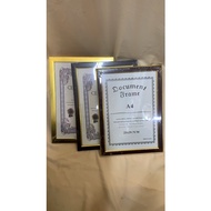【Ready Stock】Wood Frame Certificate A4