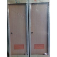 Pintu Kamar Mandi PVC Eco Motif Kayu Warna Coklat Modern Minimalis