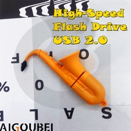 Sax Silicone Mini Thumb Drive Pen Hard Drive USB 2.0 Data Storage Flash Drive 1GB 2GB 4GB 8GB 16GB 3