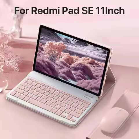 Case For Xiaomi Redmi Pad SE 11 Inch, Bluetooth Wireless keyboard cover Redmi Pad SE 11inch Accessor