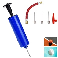 Portable Manual Bicycle Air Hand Pump Kits Football Ball Basketball Soccer D2m2