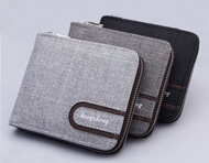 Casual Zipper Canvas Short Wallet Men's WLMKM117