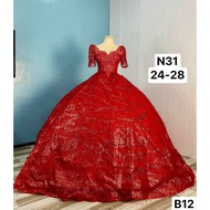 N31 Cherry red ballgown | Preloved