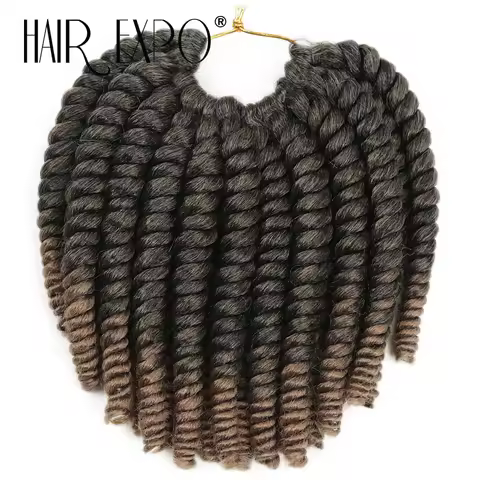 Havana Twist Crochet Hair 8Inch Synthetic Senegalese Twist Crochet Braids Ombre Havana Curls Braidin