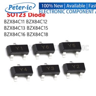 (20pcs) BZX84C11 BZX84C12 BZX84C13 BZX84C15 BZX84C16 BZX84C18 Y1 Y2 Y3 Y4 Y5 Y6 SOT23 Voltage Stabil